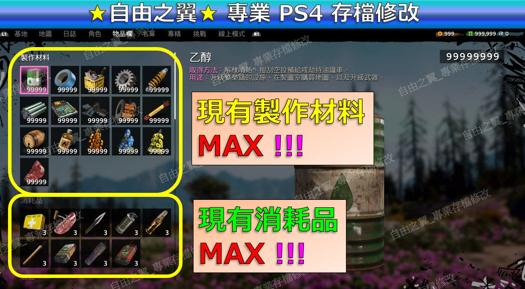 【PS4】【PS5】極地戰嚎 破曉 -專業存檔修改 極地 戰嚎 戰壕 戰豪 破曉 Far Cry New Dawn 修改 修改器:圖片 2