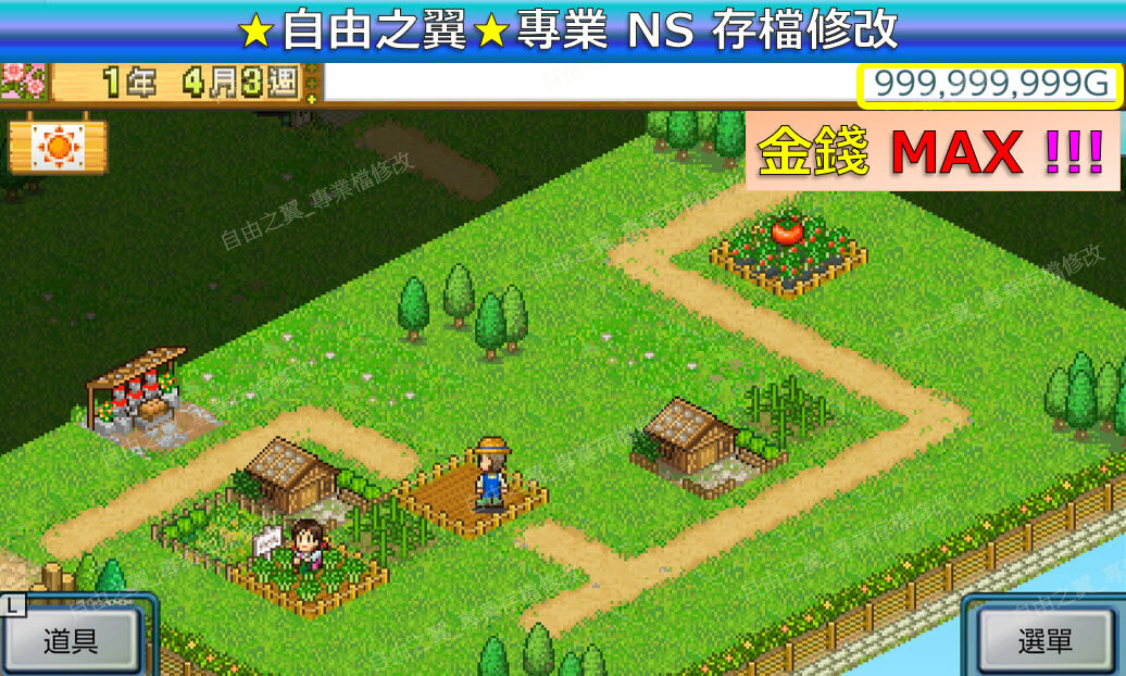 【NS】晴空農場物語 -專業存檔修改 NS Switch晴空 農場 物語 Pocket Harvest 農場物語 修改 修改器:圖片 2